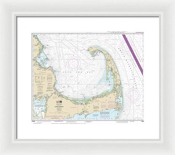 Nautical Chart-13246 Cape Cod Bay - Framed Print