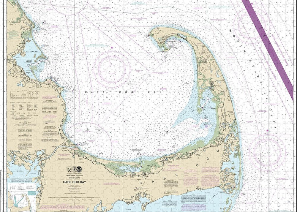 Nautical Chart-13246 Cape Cod Bay - Puzzle