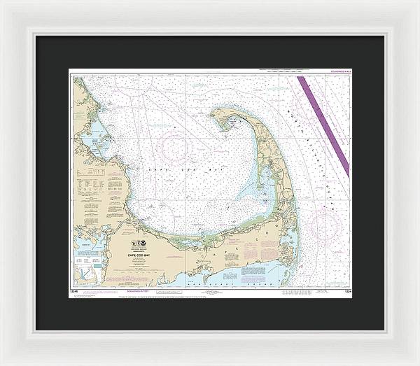 Nautical Chart-13246 Cape Cod Bay - Framed Print