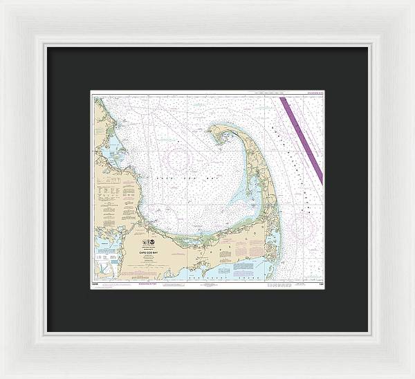 Nautical Chart-13246 Cape Cod Bay - Framed Print