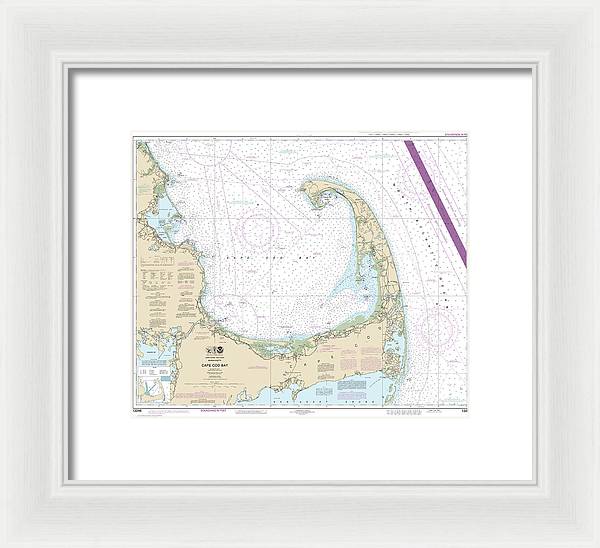 Nautical Chart-13246 Cape Cod Bay - Framed Print