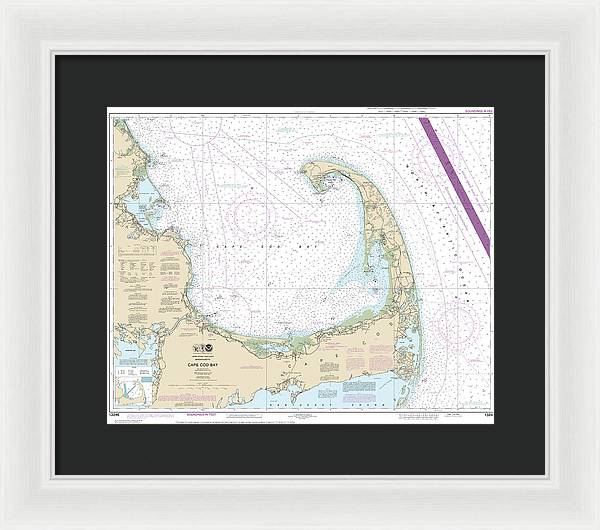 Nautical Chart-13246 Cape Cod Bay - Framed Print