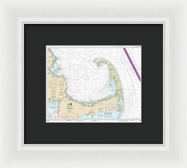 Nautical Chart-13246 Cape Cod Bay - Framed Print