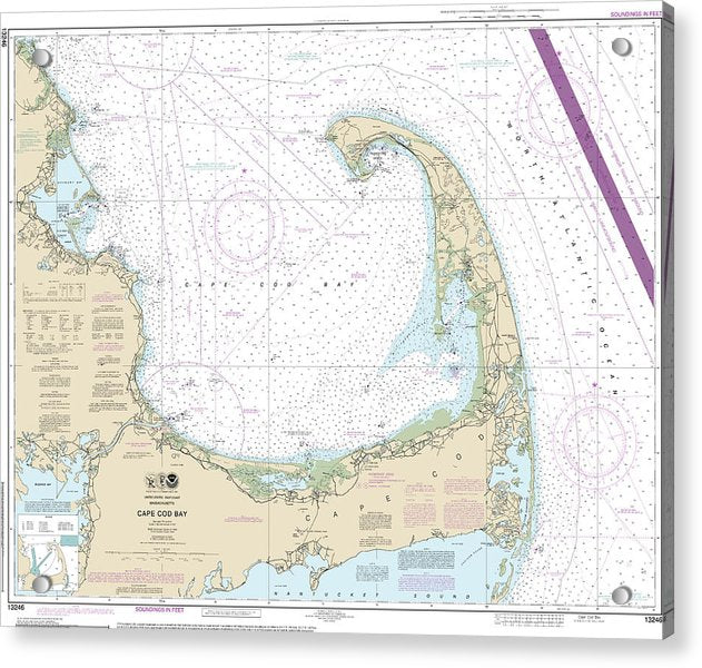 Nautical Chart-13246 Cape Cod Bay - Acrylic Print