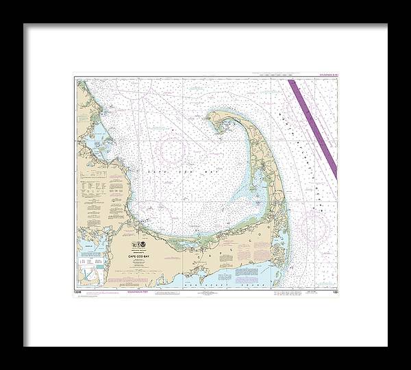 Nautical Chart-13246 Cape Cod Bay - Framed Print