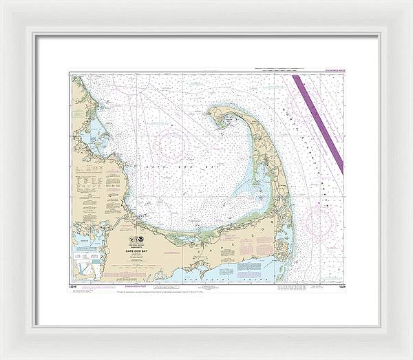 Nautical Chart-13246 Cape Cod Bay - Framed Print