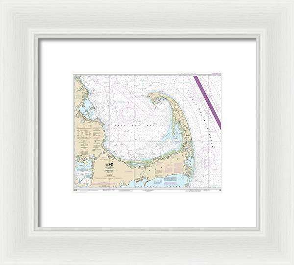 Nautical Chart-13246 Cape Cod Bay - Framed Print