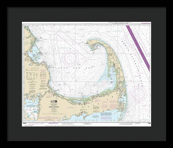 Nautical Chart-13246 Cape Cod Bay - Framed Print