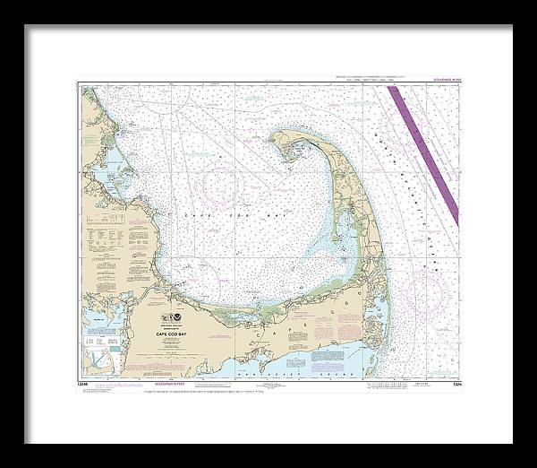 Nautical Chart-13246 Cape Cod Bay - Framed Print