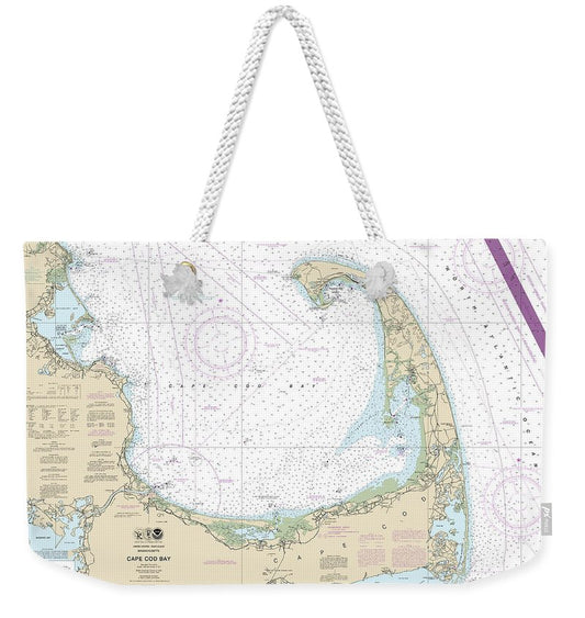 Nautical Chart-13246 Cape Cod Bay - Weekender Tote Bag