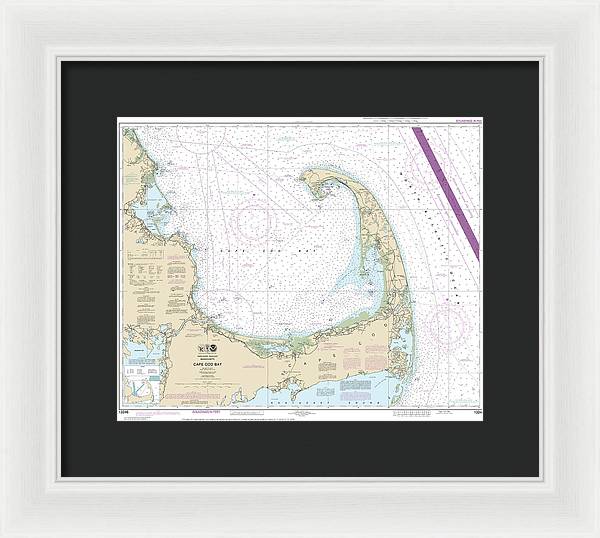 Nautical Chart-13246 Cape Cod Bay - Framed Print