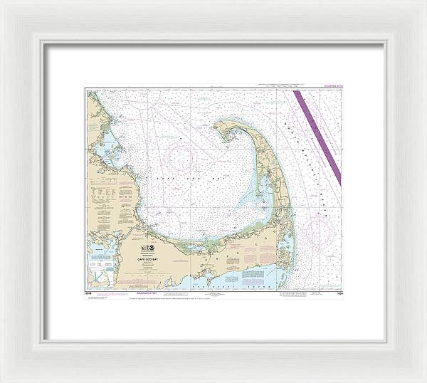 Nautical Chart-13246 Cape Cod Bay - Framed Print