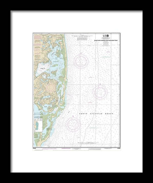 Nautical Chart-13248 Chatham Harbor-pleasant Bay - Framed Print