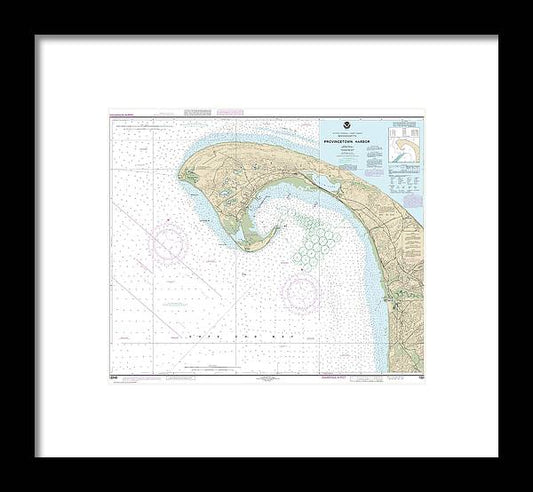 A beuatiful Framed Print of the Nautical Chart-13249 Provincetown Harbor by SeaKoast