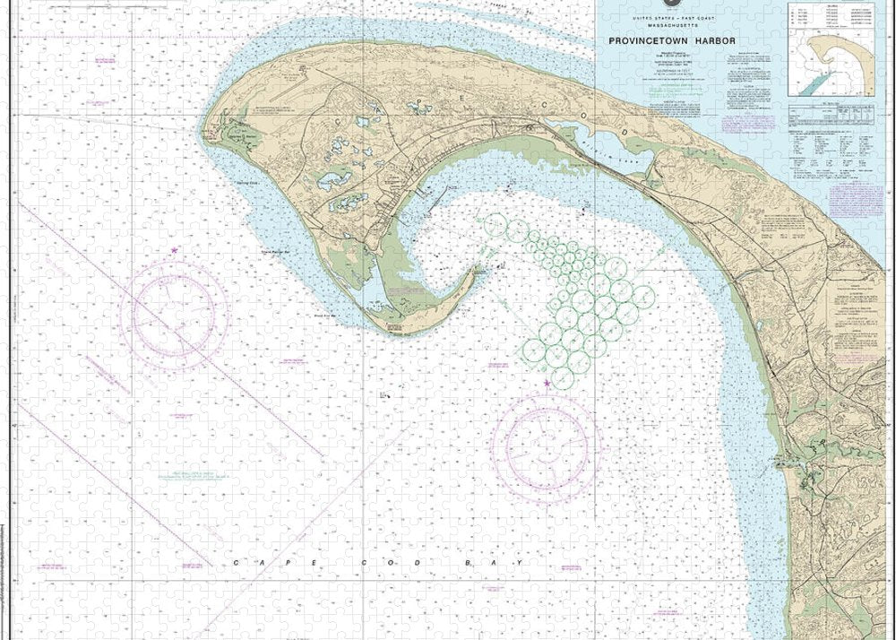 Nautical Chart-13249 Provincetown Harbor - Puzzle