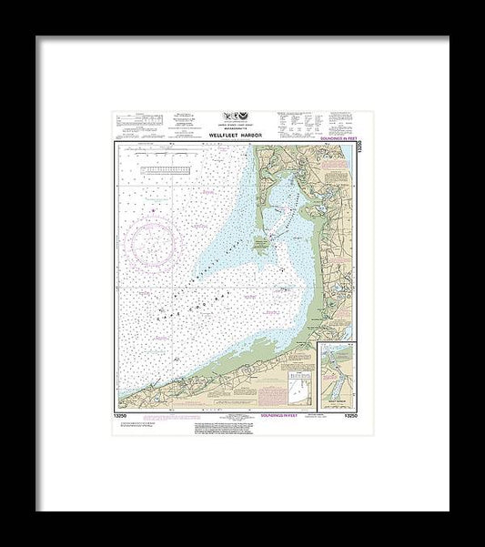 A beuatiful Framed Print of the Nautical Chart-13250 Wellfleet Harbor, Sesuit Harbor by SeaKoast