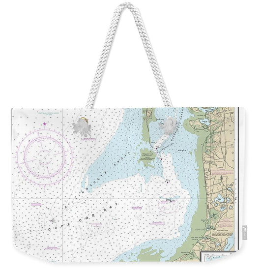Nautical Chart-13250 Wellfleet Harbor, Sesuit Harbor - Weekender Tote Bag