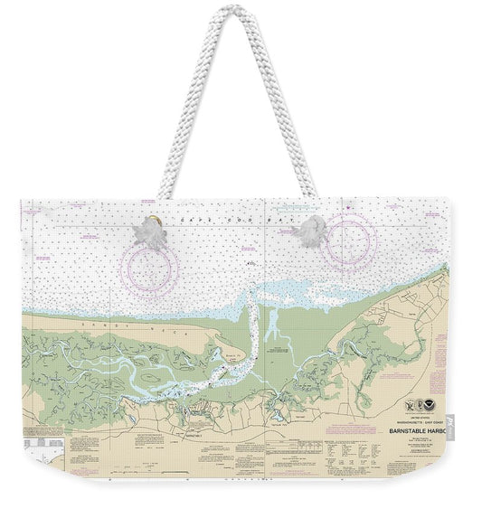 Nautical Chart-13251 Barnstable Harbor - Weekender Tote Bag