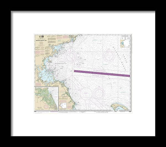 Nautical Chart-13267 Massachusetts Bay, North River - Framed Print