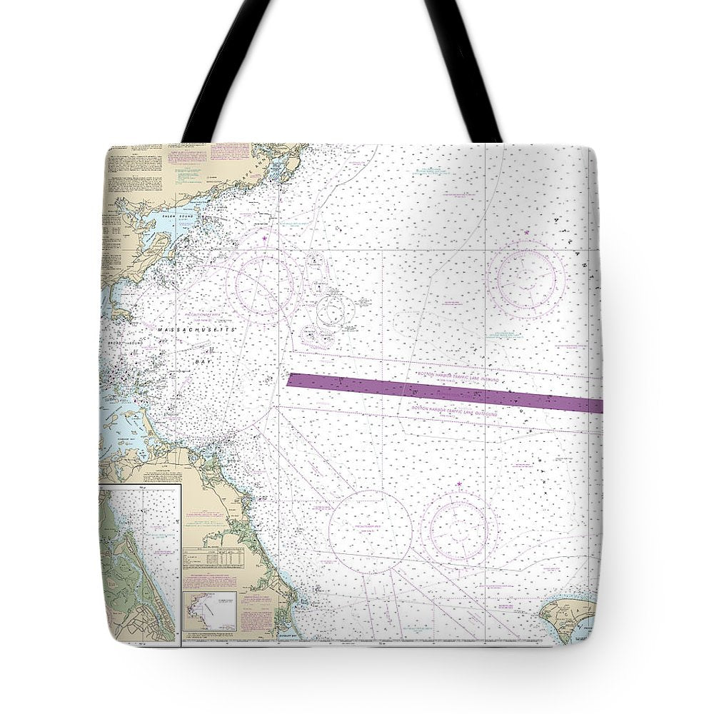 Nautical Chart-13267 Massachusetts Bay, North River - Tote Bag