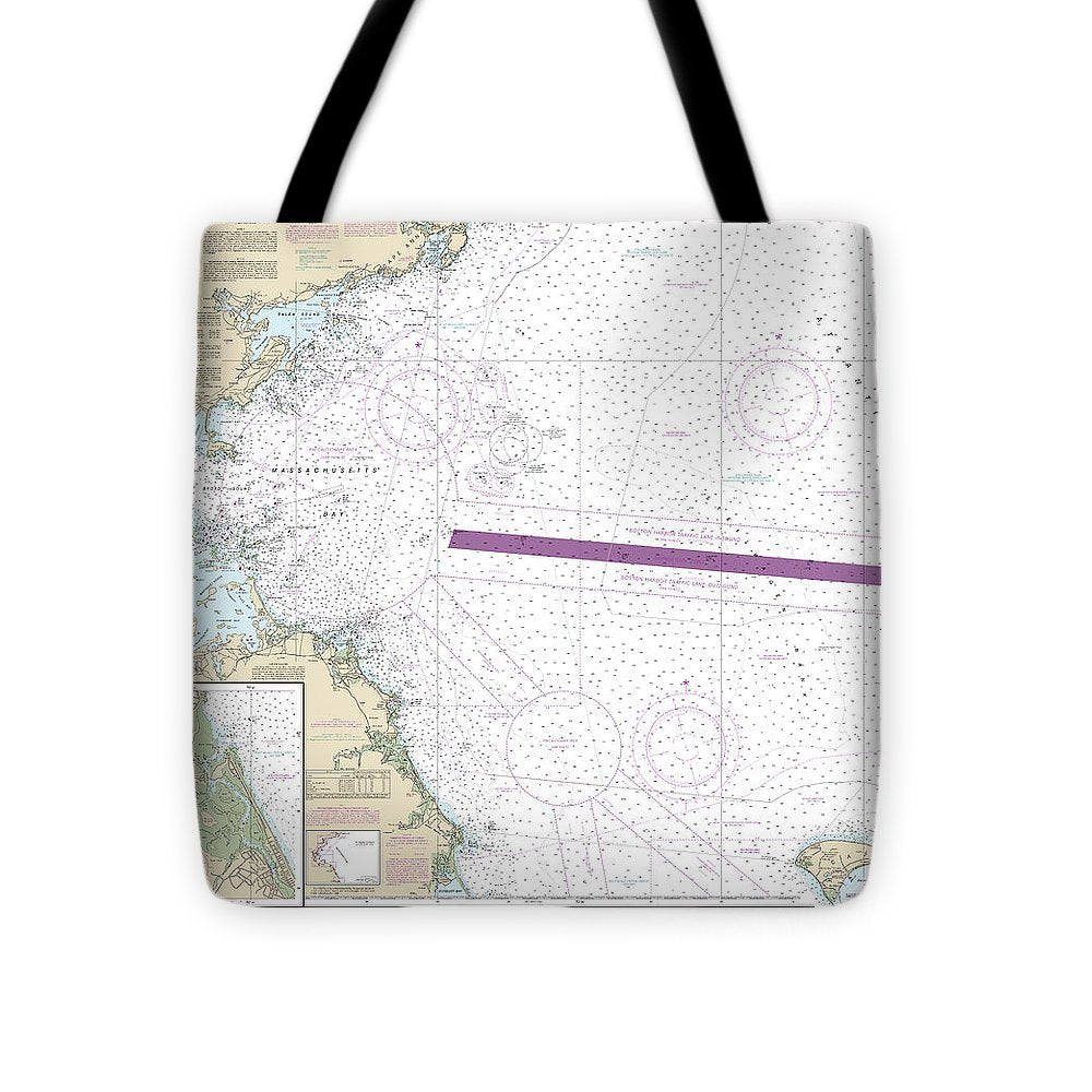 Nautical Chart-13267 Massachusetts Bay, North River - Tote Bag