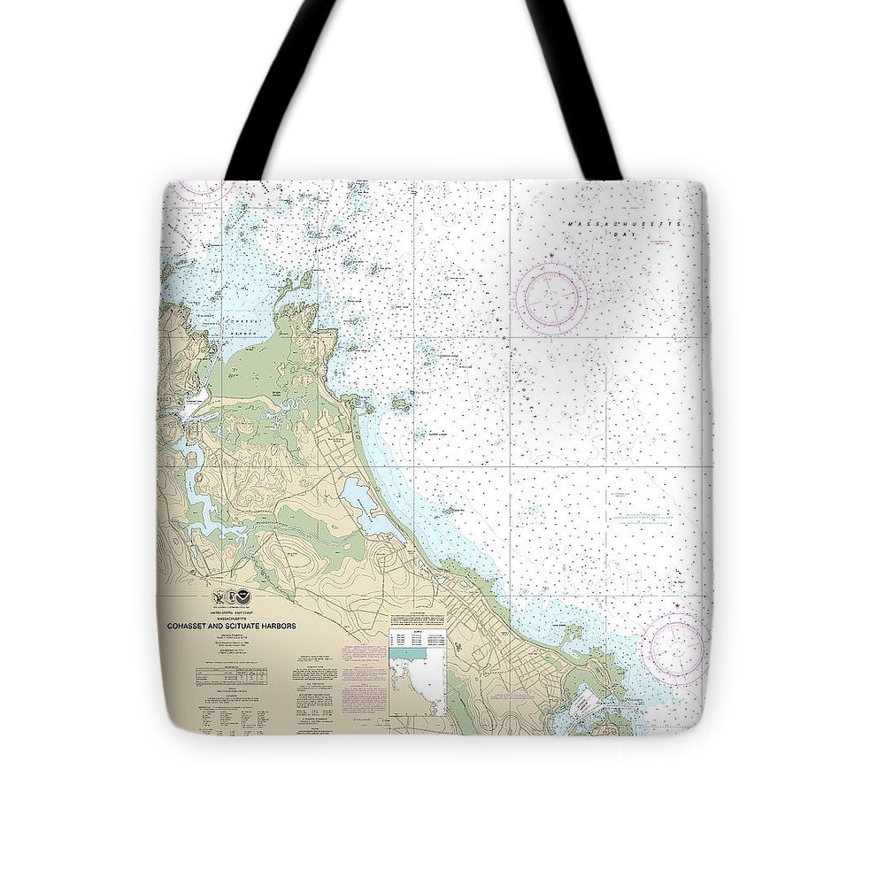 Nautical Chart-13269 Cohasset-scituate Harbors - Tote Bag