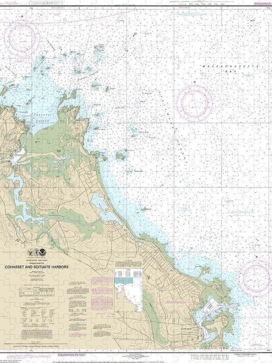 Nautical Chart 13269 Cohasset Scituate Harbors Puzzle