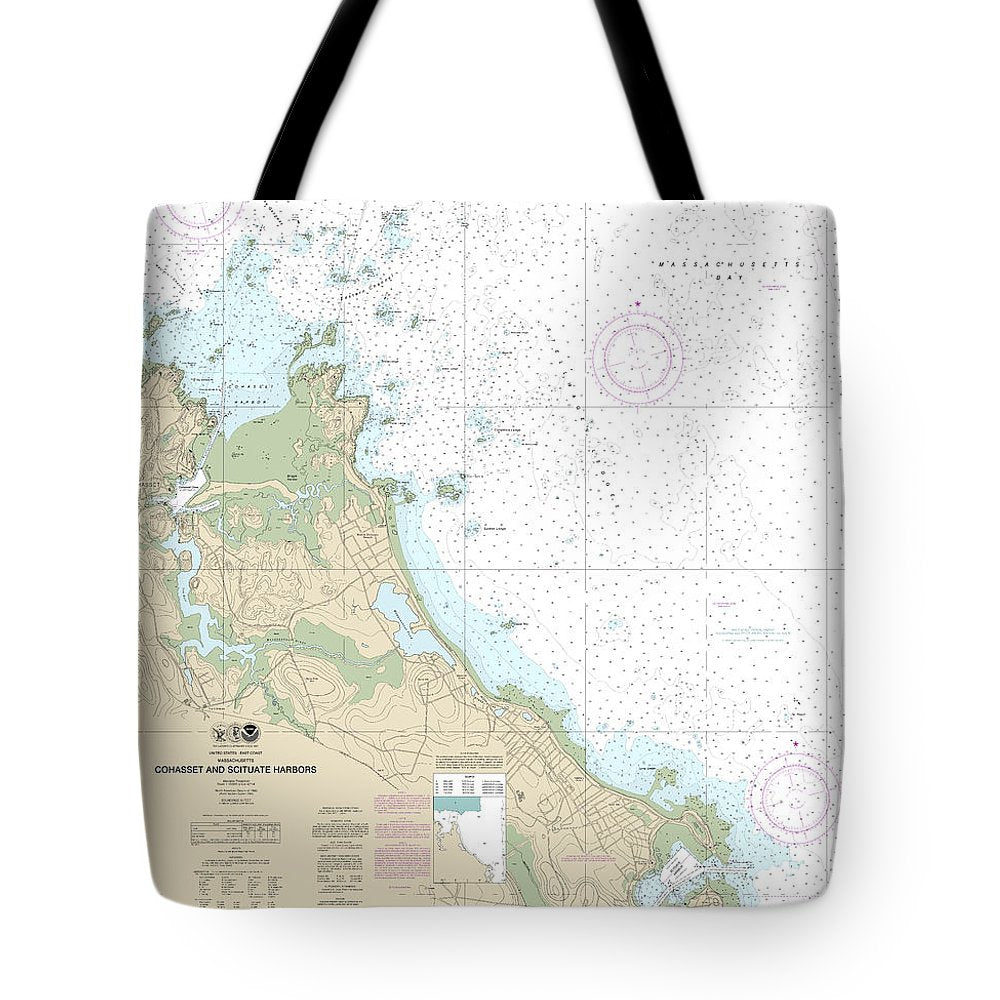 Nautical Chart-13269 Cohasset-scituate Harbors - Tote Bag