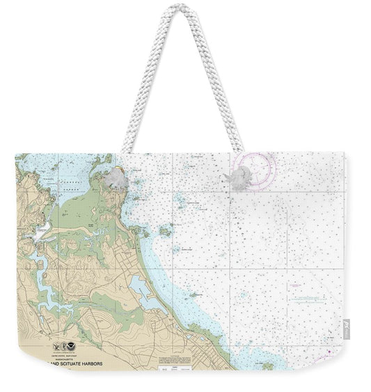 Nautical Chart-13269 Cohasset-scituate Harbors - Weekender Tote Bag