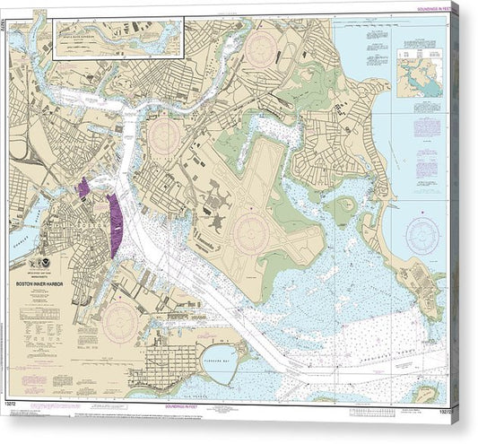 Nautical Chart-13272 Boston Inner Harbor  Acrylic Print