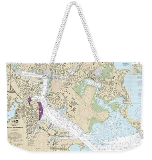 Nautical Chart-13272 Boston Inner Harbor - Weekender Tote Bag