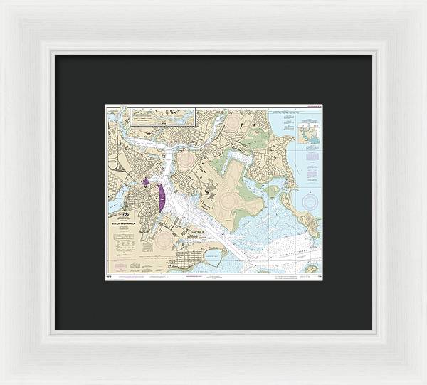 Nautical Chart-13272 Boston Inner Harbor - Framed Print