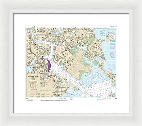 Nautical Chart-13272 Boston Inner Harbor - Framed Print