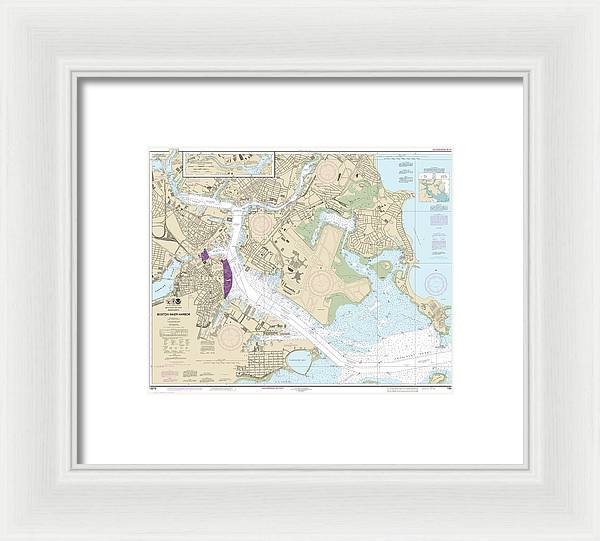 Nautical Chart-13272 Boston Inner Harbor - Framed Print