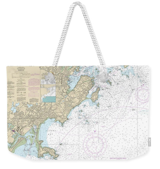 Nautical Chart-13275 Salem-lynn Harbors, Manchester Harbor - Weekender Tote Bag