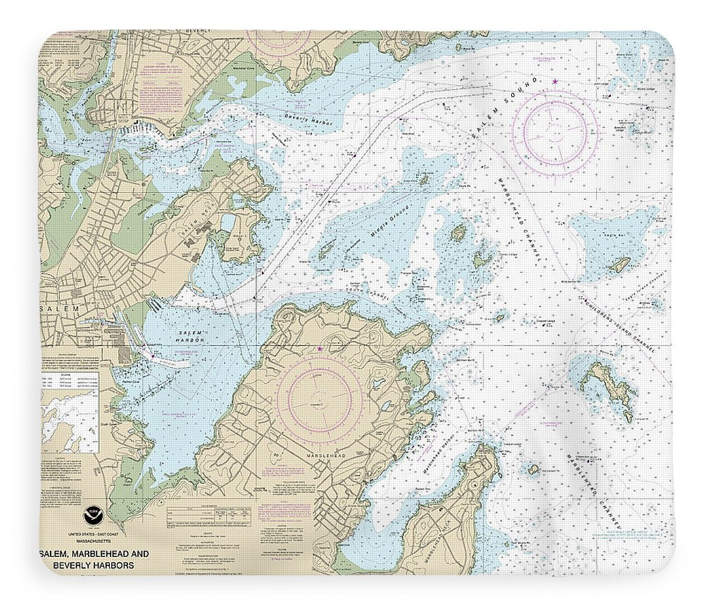 Nautical Chart-13276 Salem, Marblehead-beverly Harbors - Blanket