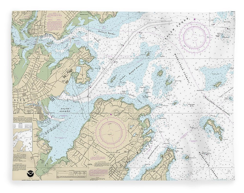 Nautical Chart-13276 Salem, Marblehead-beverly Harbors - Blanket