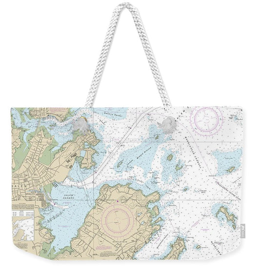 Nautical Chart-13276 Salem, Marblehead-beverly Harbors - Weekender Tote Bag