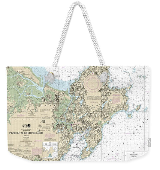 Nautical Chart-13279 Ipswich Bay-gloucester Harbor, Rockport Harbor - Weekender Tote Bag