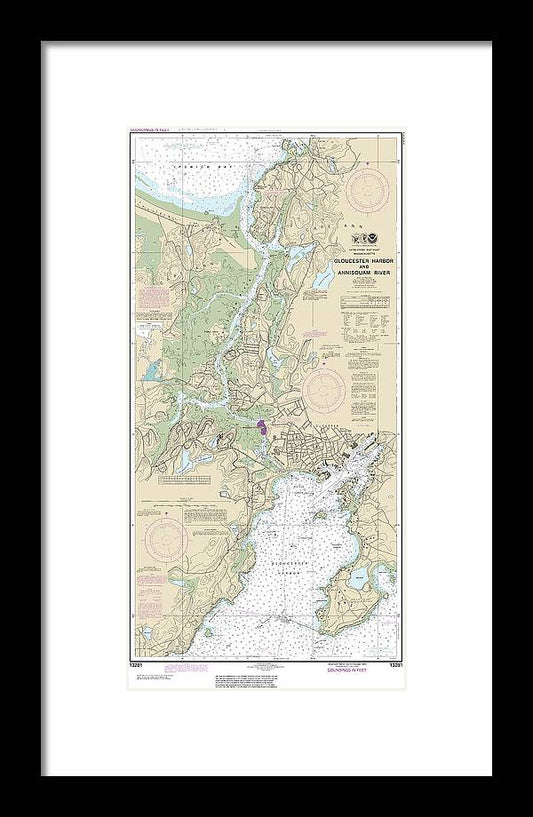 A beuatiful Framed Print of the Nautical Chart-13281 Gloucester Harbor-Annisquam River by SeaKoast
