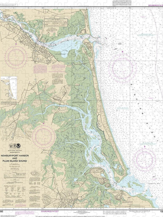 Nautical Chart 13282 Newburyport Harbor Plum Island Sound Puzzle