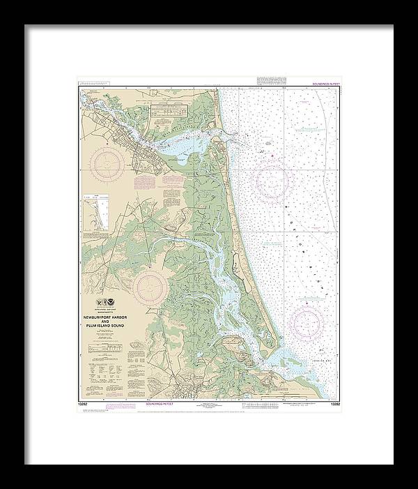 Nautical Chart-13282 Newburyport Harbor-plum Island Sound - Framed Print