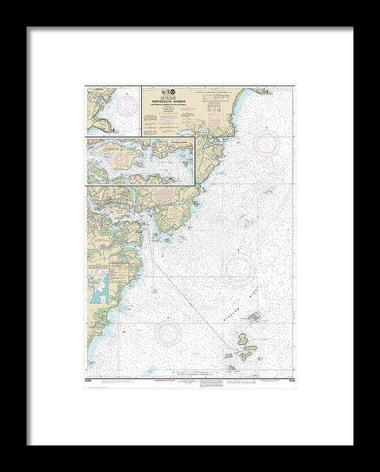 Nautical Chart-13283 Portsmouth Harbor Cape Neddick Harbor-isles-shoals, Portsmouth Harbor - Framed Print