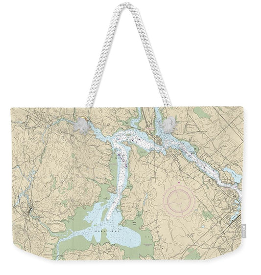 Nautical Chart-13285 Portsmouth-dover-exeter - Weekender Tote Bag