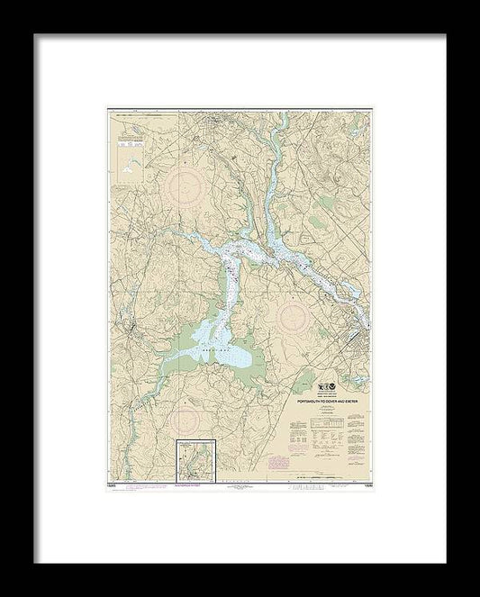 Nautical Chart-13285 Portsmouth-dover-exeter - Framed Print