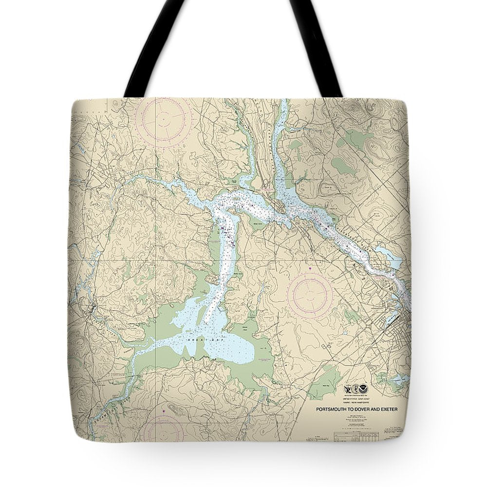 Nautical Chart-13285 Portsmouth-dover-exeter - Tote Bag