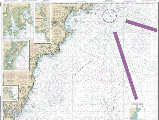 Nautical Chart 13286 Cape Elizabeth Portsmouth, Cape Porpoise Harbor, Wells Harbor, Kennebunk River, Perkins Cove Puzzle