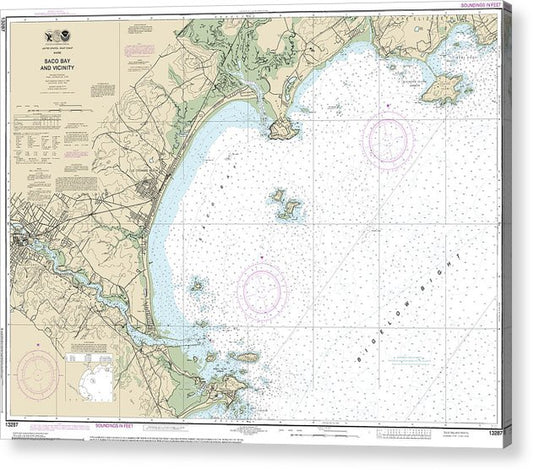 Nautical Chart-13287 Saco Bay-Vicinity  Acrylic Print