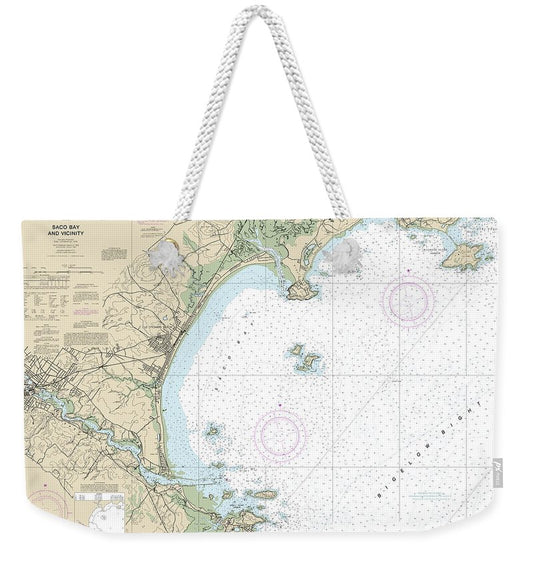 Nautical Chart-13287 Saco Bay-vicinity - Weekender Tote Bag