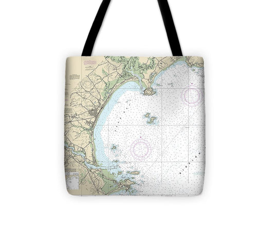 Nautical Chart 13287 Saco Bay Vicinity Tote Bag